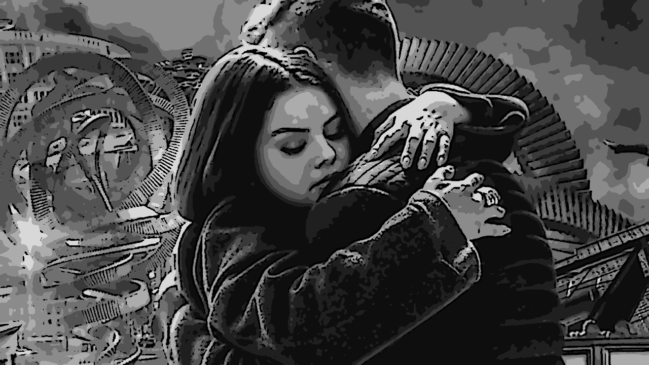 Selena Gomez e Chris Martin no clipe de "Let Somebody Go" (Foto: Reprodução)