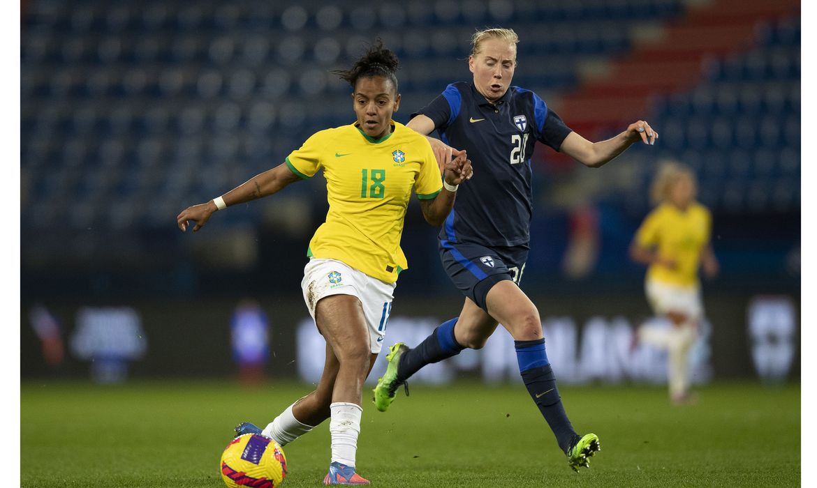 Seleção brasileira de futebol feminino fica apenas em empate sem gols em último jogo em torneio na França, contra a Finlândia (Lucas Figueiredo/CBF)