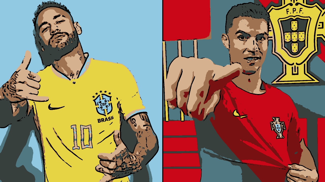 Neymar e Cristiano Ronaldo: destaques da Copa tem mansões impressionantes (Montagem/Instagram)