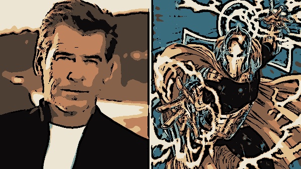 Pierce Brosnan como Kent Nelson, o Senhor Destino (DC Studios)