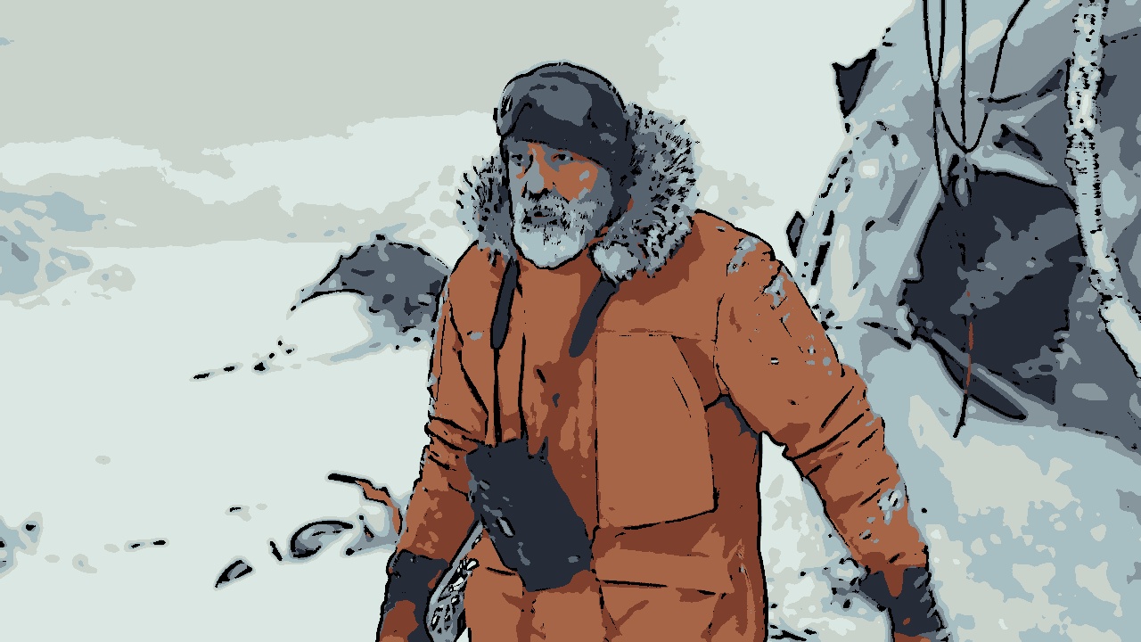 Cena de o Céu da meia-noite, com George Clooney (Foto: Netflix)