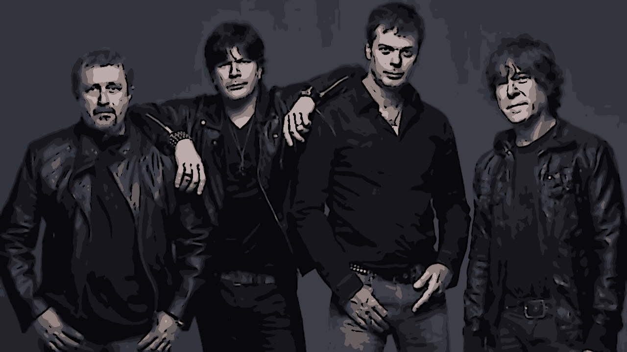 Luiz Schiavon (esq), Paulo Ricardo, Fernando Deluqui e Paulo Pagni, a formação original do RPM