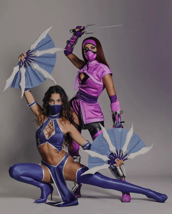 Anitta e Marina Sena encarnam personagens do game "Mortal Kombat"
