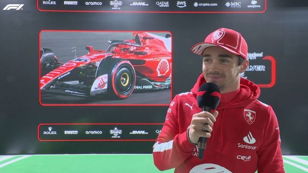 Leclerc comemorou a pole na F1