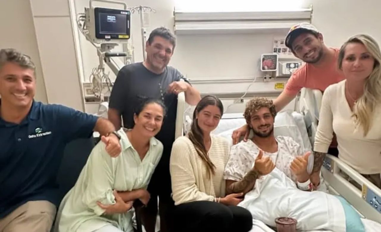 Lucas Chumbo mostrou a recuperação do irmão