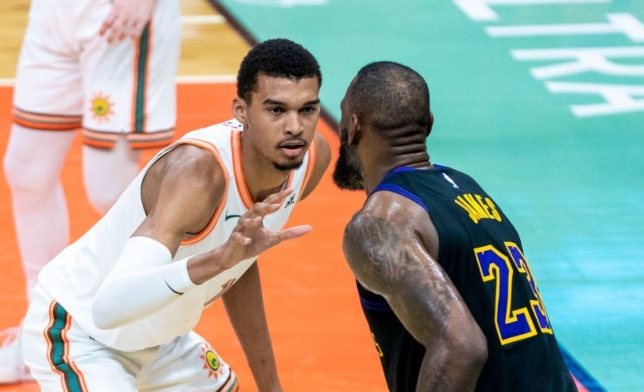 Wembanyama levou a melhor contra LeBron