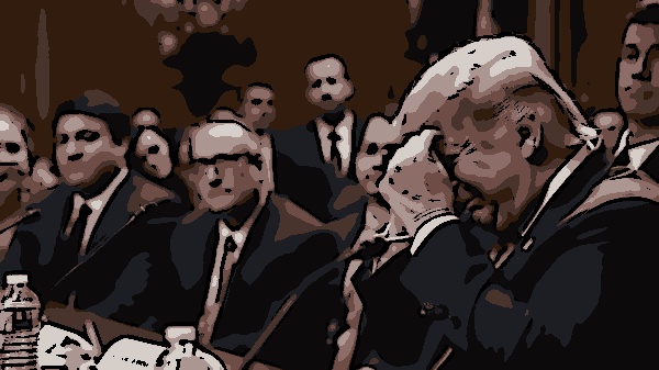 Em imagem gerada por IA Trump chora ao ser condenado em julgamento (Foto: Reprodução/IA)