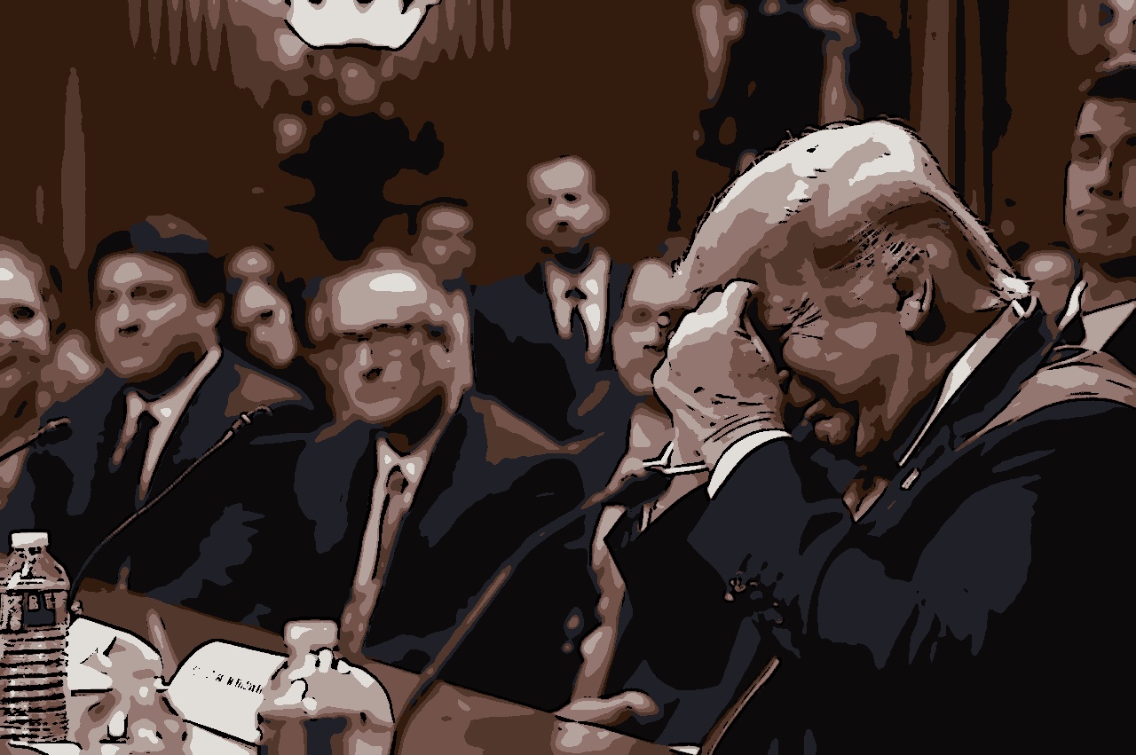 Em imagem gerada por IA Trump chora ao ser condenado em julgamento (Foto: Reprodução/IA)
