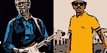 Eric Clapton e Bruno Mars: ainda tem ingresso para o show dos astros neste ano no Brasil