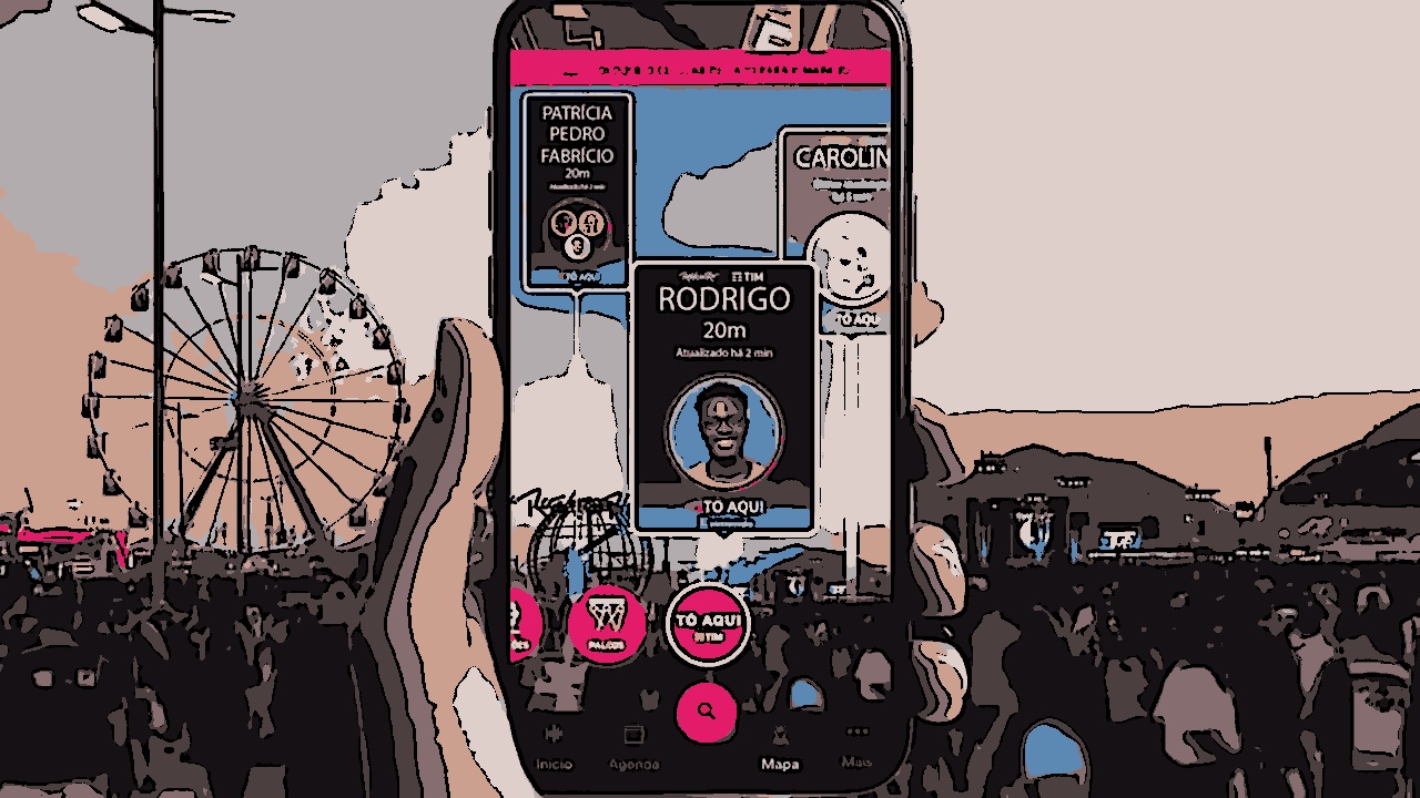 App do Rock in Rio 2024 tem a nova função "Tô Aqui", que permite compartilhar a localização com amigos