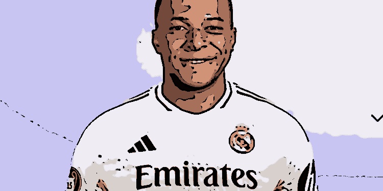 Kylian Mbappé marcou seus primeiros dois gols na La Liga com a camisa do Real Madrid no último domingo