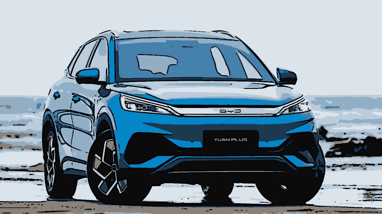 O elétrico Yuan Plus, um dos modelos da gigante chinesa BYD