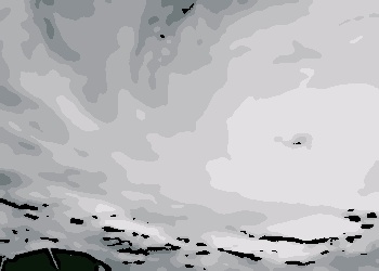 Imagens feitas a partir da ISS mostram o olho do furacão Milton