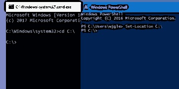 CMD Prompt e Power Shell estão disponíveis no Windows e atendem diferentes necessidades de usuários