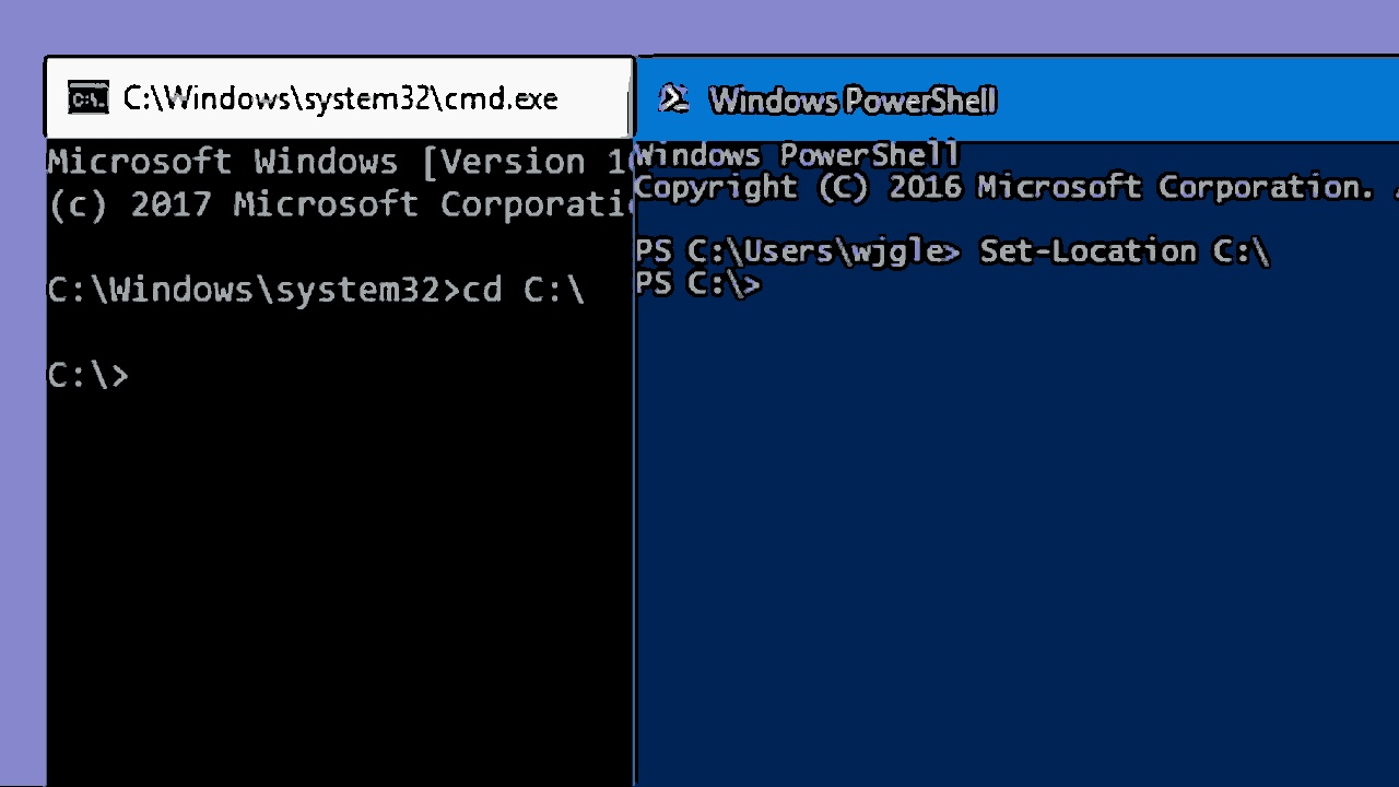 CMD Prompt e Power Shell estão disponíveis no Windows e atendem diferentes necessidades de usuários