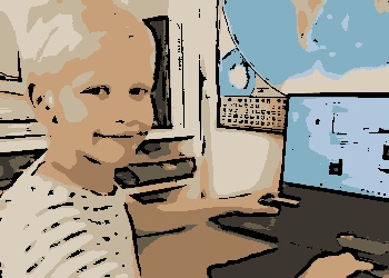 Sergey, de 7 anos, de São Petersburgo, recebeu uma oferta de emprego da Pro32, uma empresa de software