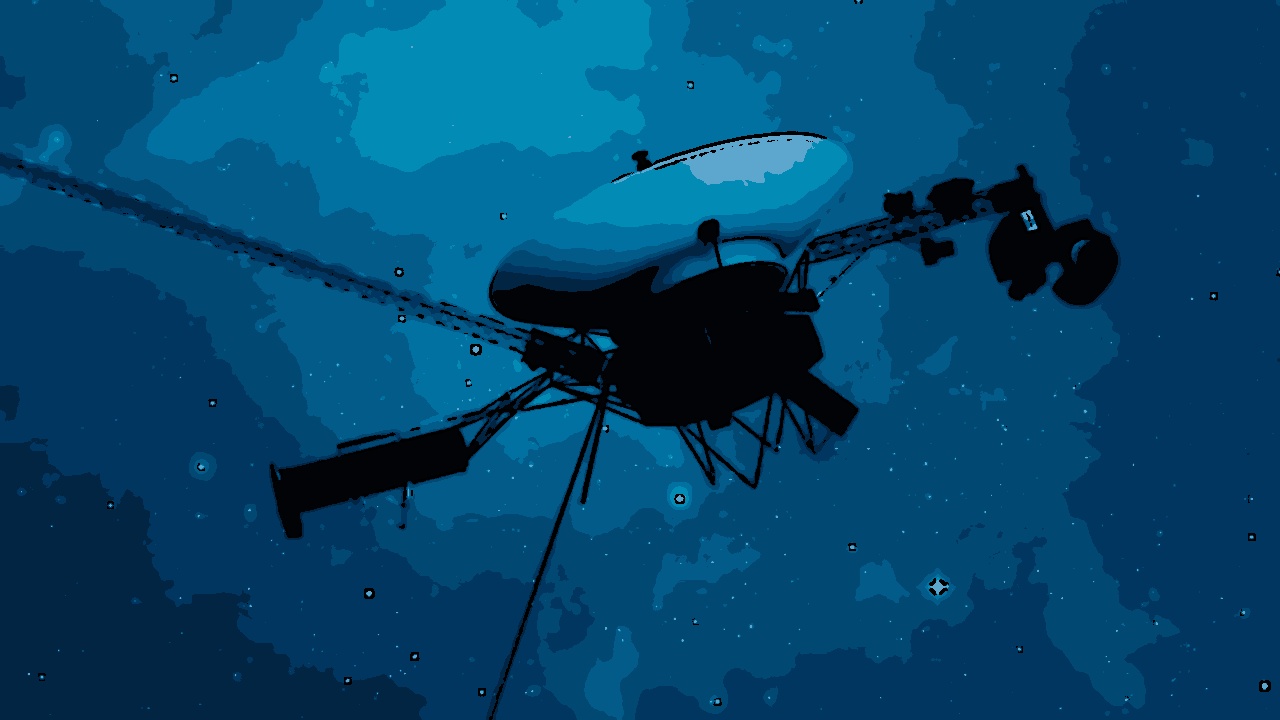 A Voyager 1 foi lançada em 1977 pela Nasa para estudar Júpiter e Saturno