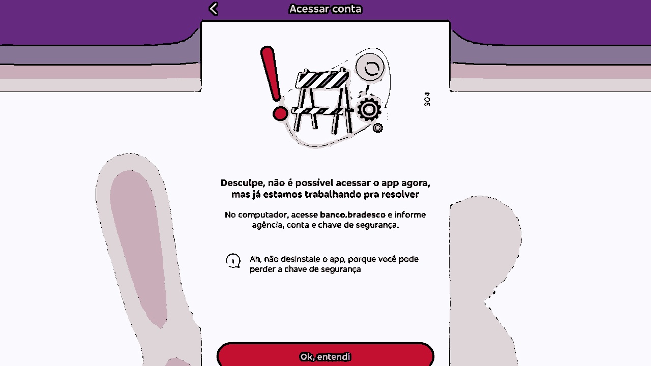 Clientes do Bradesco enfrentaram problemas no app nesta sexta-feira (06/12)
