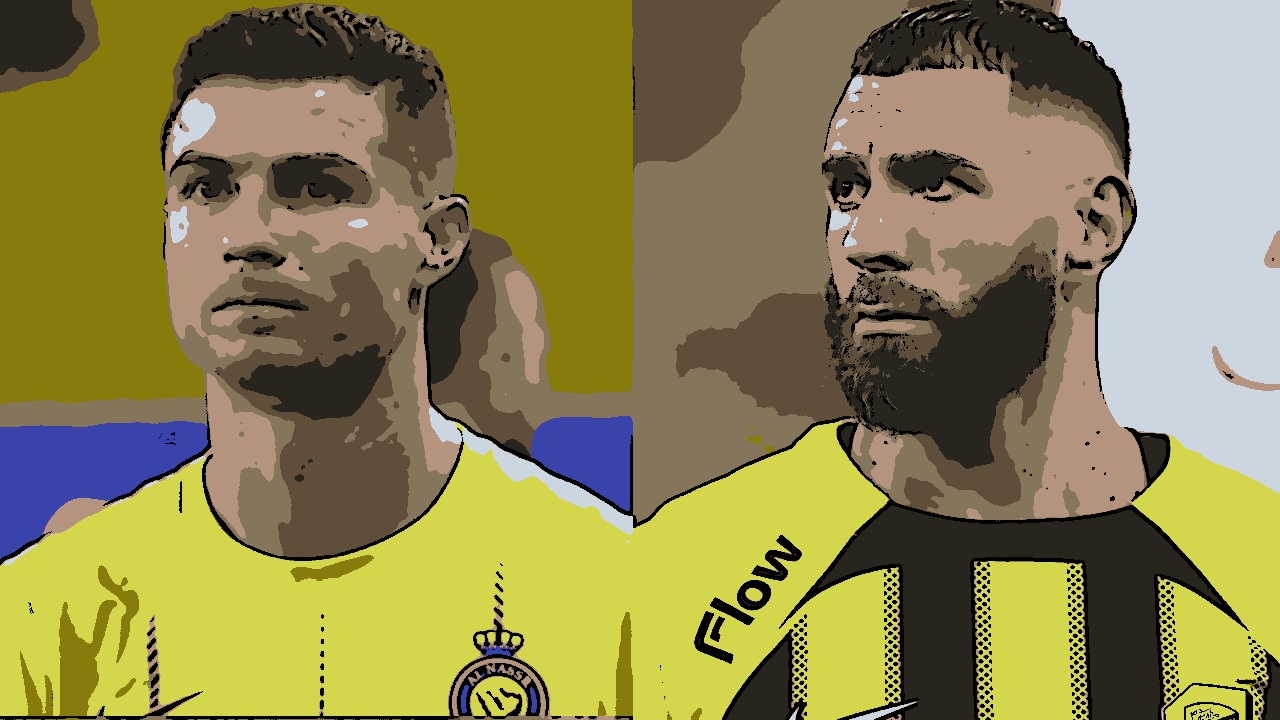 Cristiano Ronaldo e Karim Benzema marcaram um gol cada no confronto entre Al-Nassr e Al-Ittihad