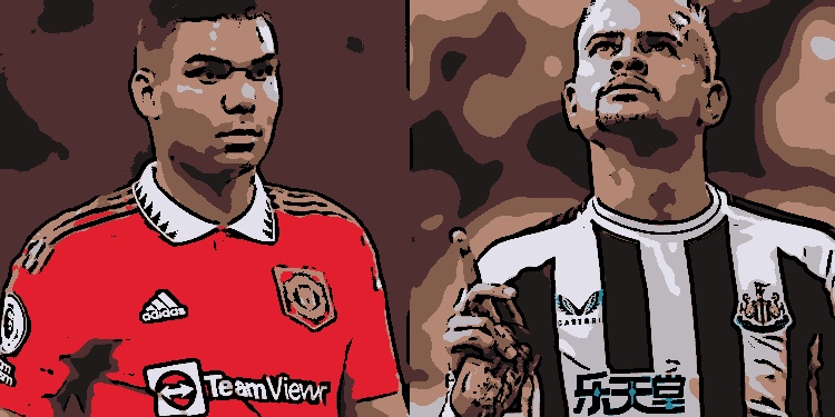 Casemiro e Bruno Guimarães: craques da seleção brilham em duelo pesado do campeonato inglês