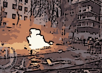 Destroços de mísseis russos causaram incêndios e deixaram uma pessoa morta e sete feridas em Kiev