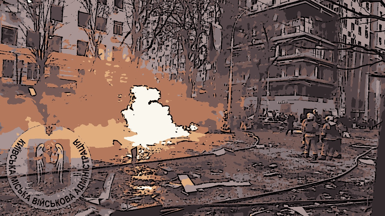 Destroços de mísseis russos causaram incêndios e deixaram uma pessoa morta e sete feridas em Kiev