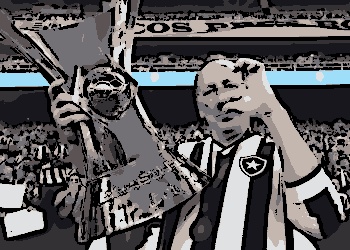 John Textor posa com a taça do Brasileirão e comemora ano vitorioso para o Botafogo