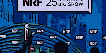 John Furner, CEO Walmart discursa em painel durante a NRF 2025